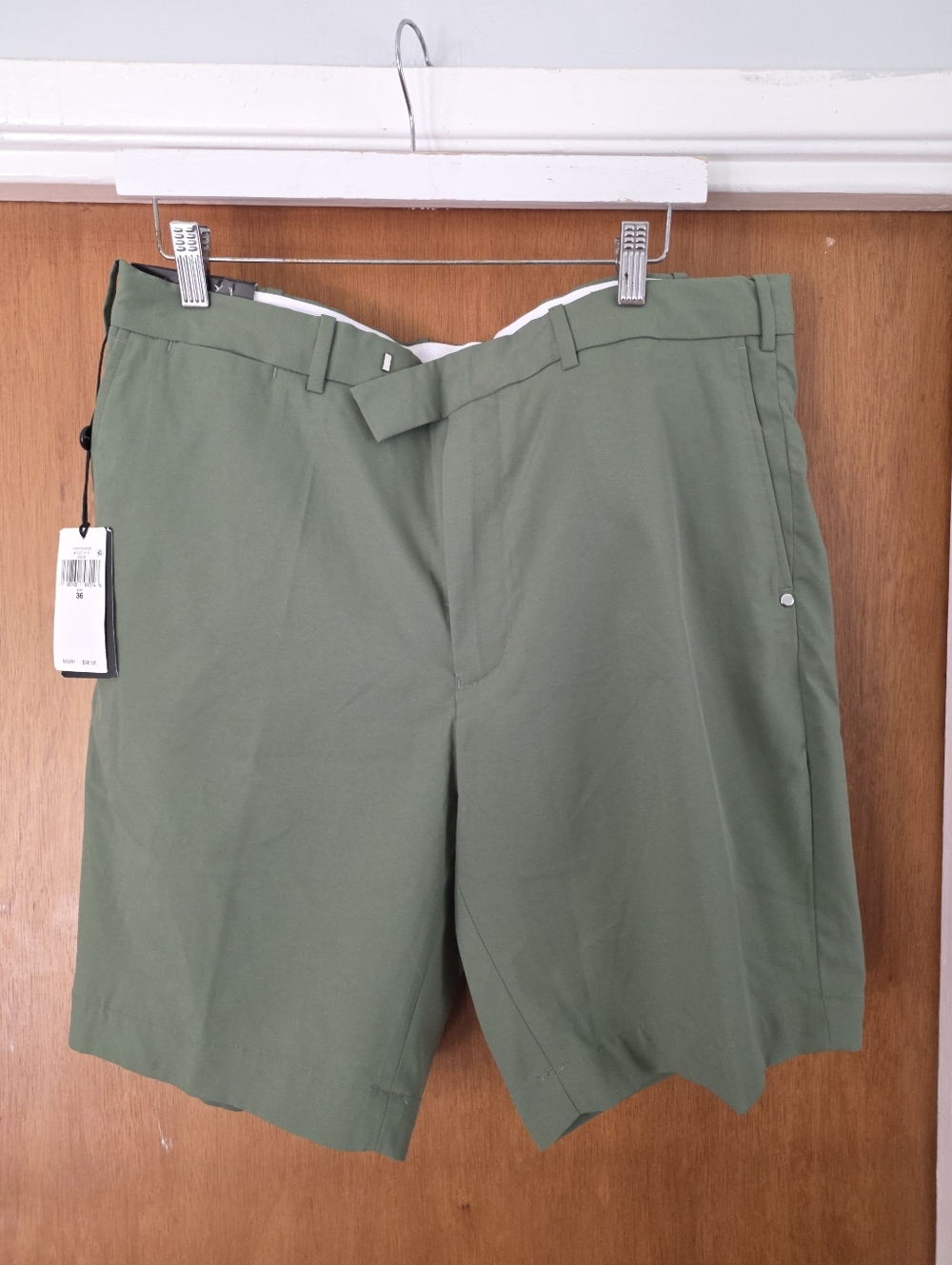 RLX Ralph Lauren Olive Green Men’s Performance Flat-Front Shorts Size 36 Nwt - Picture 5 of 9